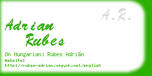 adrian rubes business card